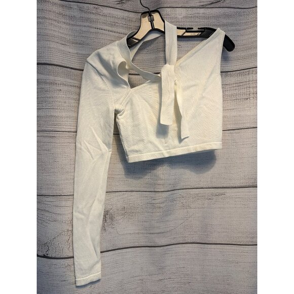 BCBGMaxazria Asymmetric One Shoulder Crop Top Size XXS - Picture 2 of 3